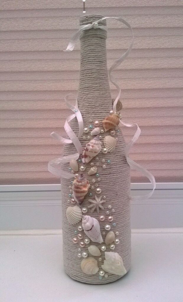 Shell Art on bottle
